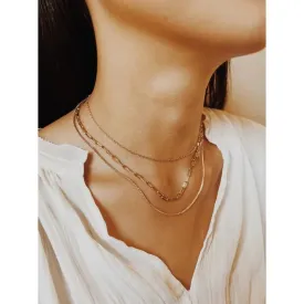 Unique Triple Chain Layer Necklace