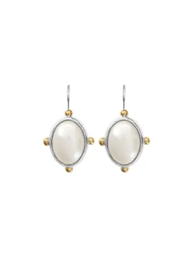 Venus Oval Pearl Earrings