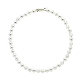 White Pearl & Platinum Necklace