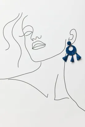 Willow Earrings in Navy