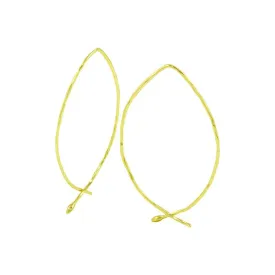 Wire Threader Earrings silver gold