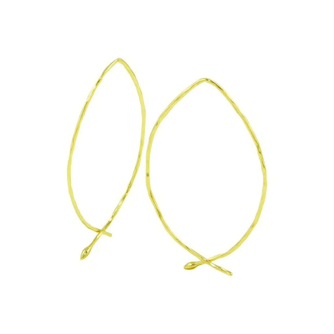 Wire Threader Earrings silver gold