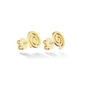 Yellow Gold Essence Stud Earrings