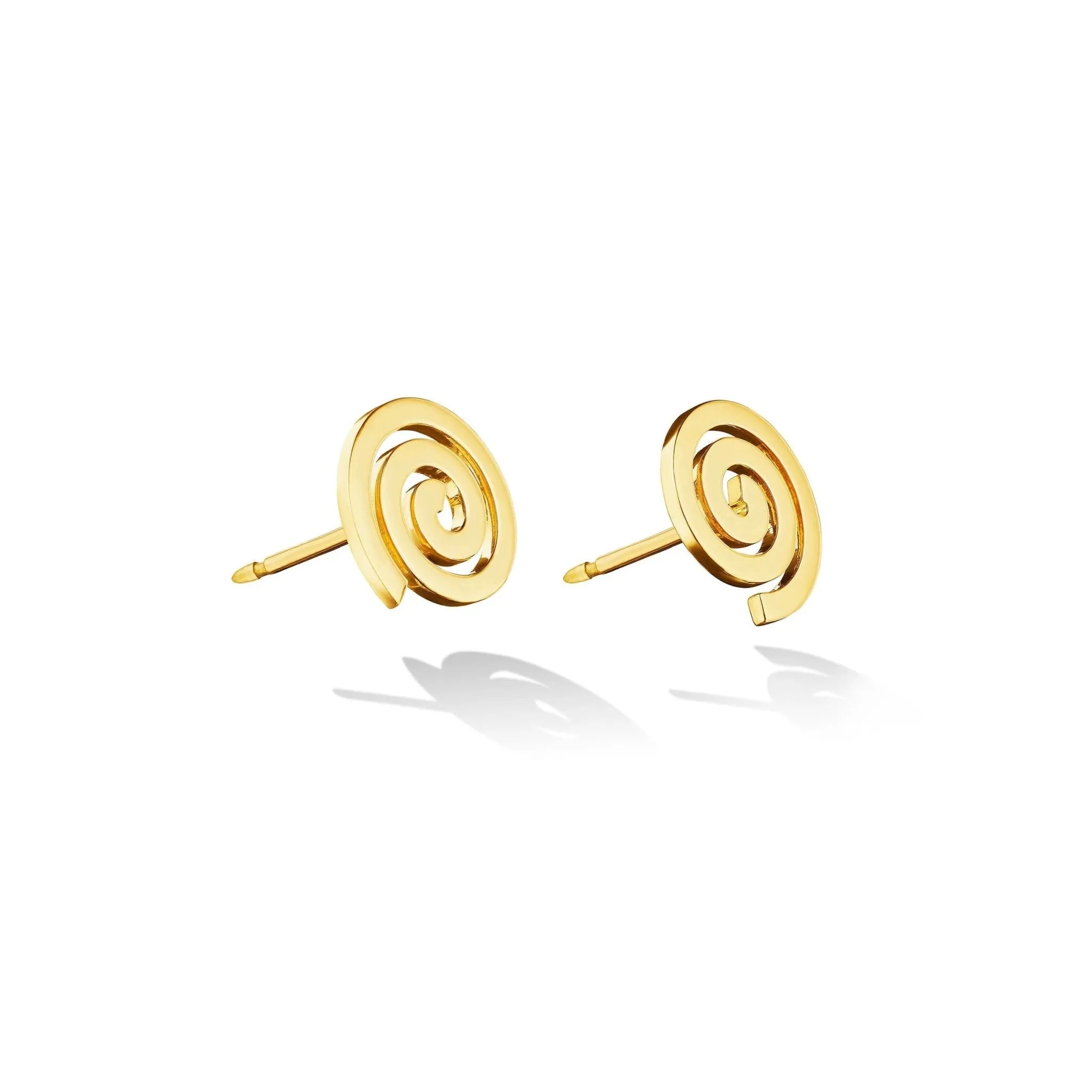 Yellow Gold Essence Stud Earrings